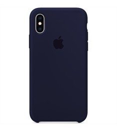 Силіконовий оригінальний чохол Apple для iPhone XS Max (09) кольору Midnight Blu..