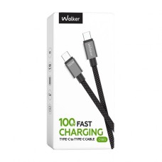 USB-кабель Walker C985 100W (1.5м) (Type-C - Type-C) (Чорний)