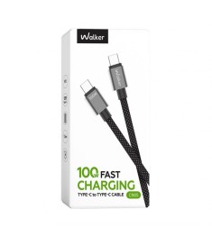 USB-кабель Walker C985 100W (1.5м) (Type-C - Type-C) (Чорний)