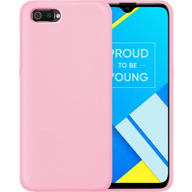 Оригінальний силіконовий чохол 360 для Realme C2  /  A1R (Рожевий)