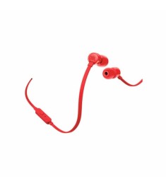 Тонкі навушники-гарнітура вакуумні JBL Tune 110 (Червоні) JBLT110RED K