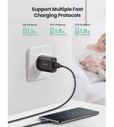 СЗУ-адаптер UGREEN CD122 18W QC3.0 (1USB) (Black)