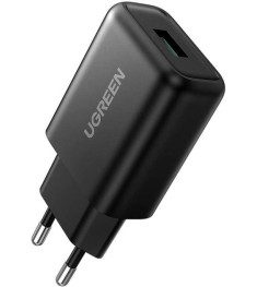 СЗП-адаптер UGREEN CD122 18W QC3.0 (1USB) (Чорний)
