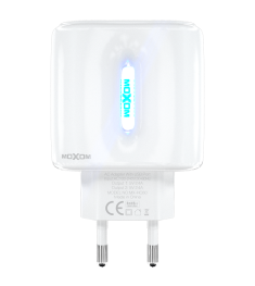 СЗУ-адаптер MOXOM HC-03 + Type-C-кабель (Белый)