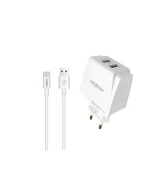 Зарядний пристрій MOXOM HC-03 + Type-C-кабель (Білий)