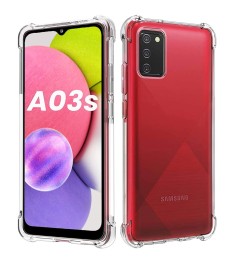 Силікон 6D Samsung Galaxy A03S (2020) (Прозорий)