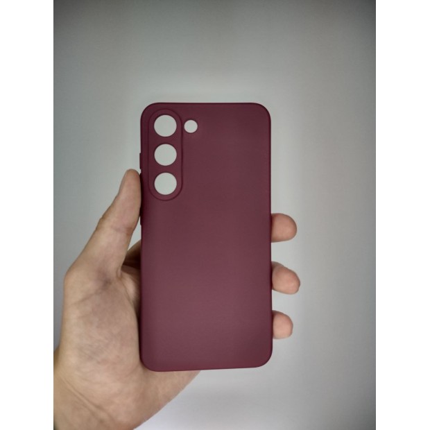 Силикон Original Samsung Galaxy S23 (ShutCam) (Бордовый)