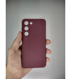 Силіконовий чохол Original Samsung Galaxy S23 (ShutCam) (Бордовий)