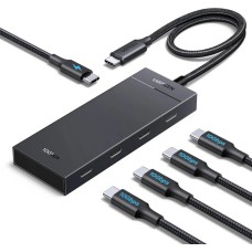 Адаптер USB HUB UGREEN CM806 (Type-C на 4 Type-C 3.2 Gen2 (10Gbps) /  1Type-C PD3.0 100W) (чорний)