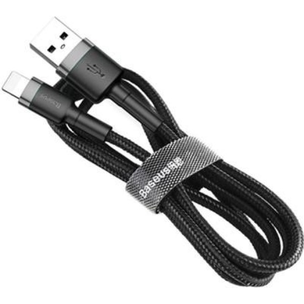 USB-кабель Baseus Cafule 2.4A (0.5m) (Lightning) (Чёрный/Серый) CALKLF-AG1 USB-кабель Baseus Cafule 2.4A (0.5m) (Lightning) (Чёрный/Серый) CALKLF-AG1