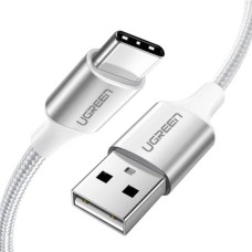 USB-кабель UGREEN US288 Aluminium Braid 3A (0.25м) (Type-C) (Білий) (60129)