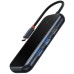 Перехідник USB HUB Baseus AcmeJoy WKJZ010013 (з Type-C на 3xUSB3.0 + Type-C) (Сірий)