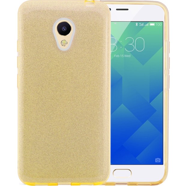 Силіконовий чохол Glitter для Meizu M5 (Золотий)