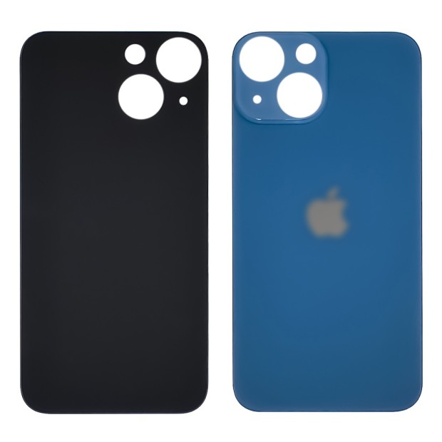Заднє скло корпусу Apple iPhone 13 mini Blue (синє) (Big hole)
