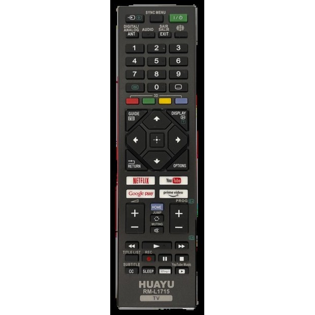 Универсальный пульт HUAYU для SONY RM-L1715 (Netflix/YouTube (ic))