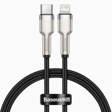 USB-кабель Baseus Cafule Metal Data 20W (0,25 м) (Type-C to Lightning) (Чорний) CATLJK-01
