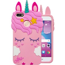 Силикон Little Pony Huawei Y6 Pro (2017) (Единорог, Розовый)
