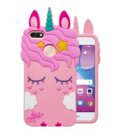 Силикон Little Pony Huawei Y6 Pro (2017) (Единорог, Розовый)