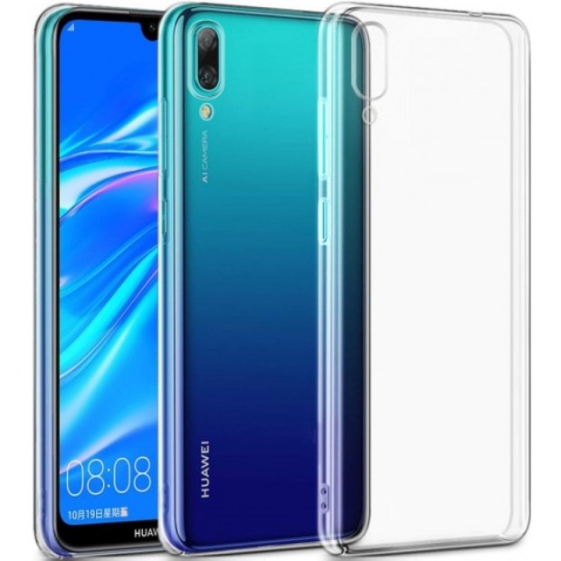 Силіконовий чохол WS для Huawei Y7 (2019) (прозорий)
