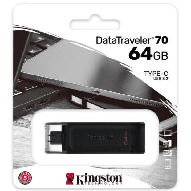 USB 3.2 флеш-накопитель Kingston DT70 64Gb (Type-C)