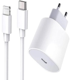 СЗП-адаптер Apple USB-C 20W Power Adapter + кабель USB-C на Lightning (Оригінал)..