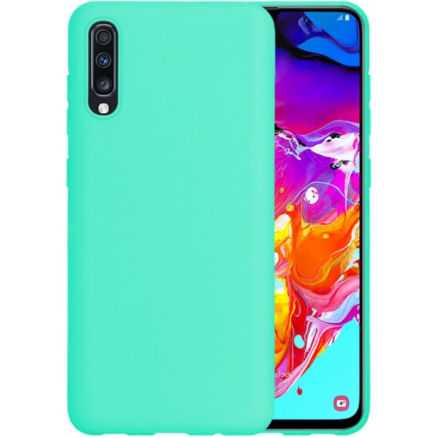 Силиконовый чехол iNavi Color Samsung Galaxy A70 (2019) (Бирюзовый)