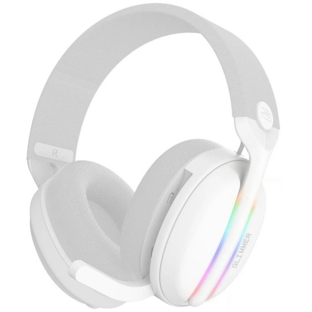 Бездротові ігрові накладні навушники-гарнітура Proove Gaming Glimmer (APP) (Білий / Фіолетовий)