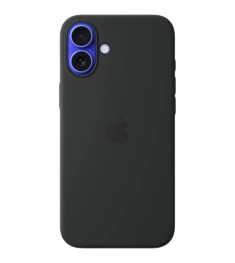 Чохол Silicone Case with MagSafe для Apple iPhone 16 Plus (Чорний) (Оригінальний..