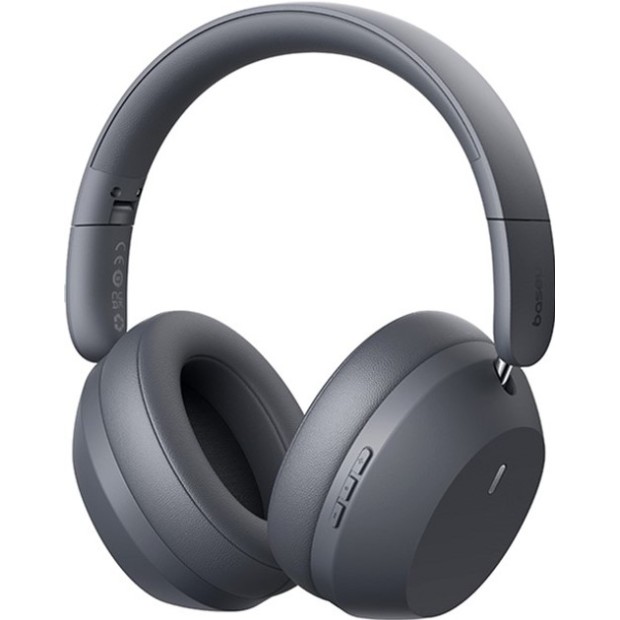 Бездротові накладні навушники-гарнітура Baseus Bass 35 Max (Сірі)