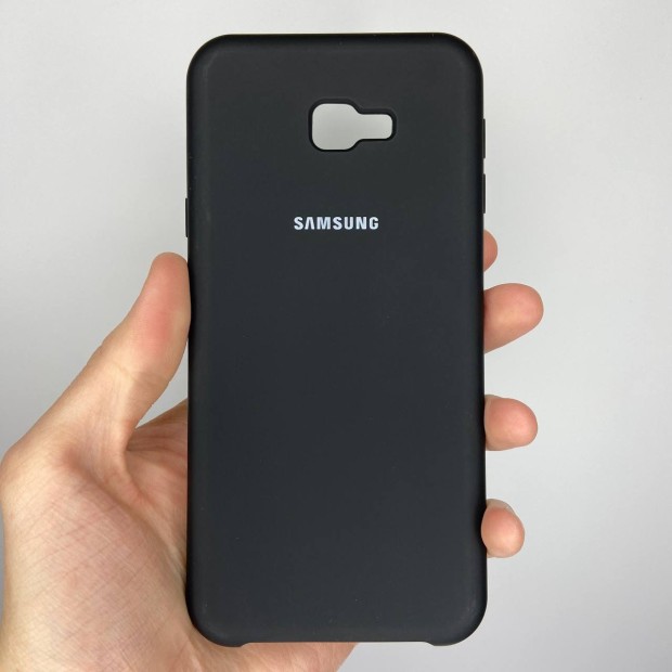 Оригінальний силіконовий чохол с логотипом для Samsung Galaxy J4 Plus (2018) J415 (чорний)