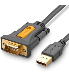 Кабель UGREEN CR104 (USB - DB9 RS-232) (2 м) (чорний) (20222)