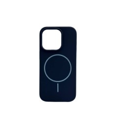Силіконовий Original Round Case з MagSafe для Apple iPhone 14 Pro (09) Midnight ..