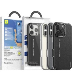 Чехол Blueo Premium Leather with MagSafe Apple iPhone 16 Plus (Black)