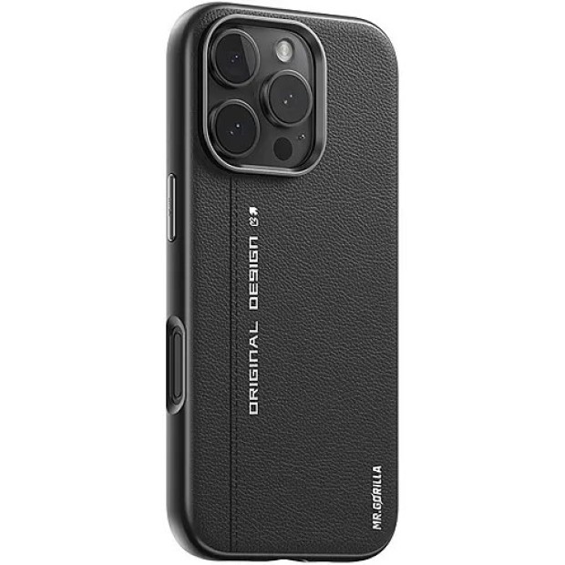 Чохол Blueo Premium Leather з MagSafe для Apple iPhone 16 Plus (Чорний) Чохол Blueo Premium Leather з MagSafe для Apple iPhone 16 Plus (Чорний)