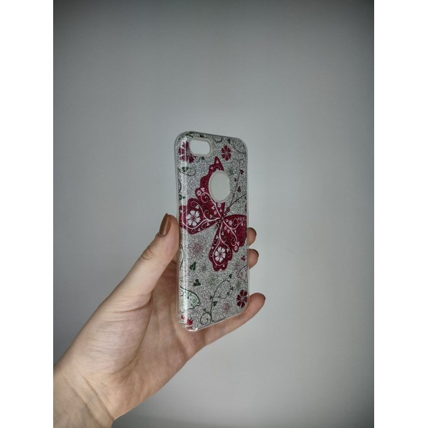 Силікон Глітер для Apple iPhone 5 / 5s / SE (Великий Метелик) Силікон Глітер для Apple iPhone 5 / 5s / SE (Великий Метелик)