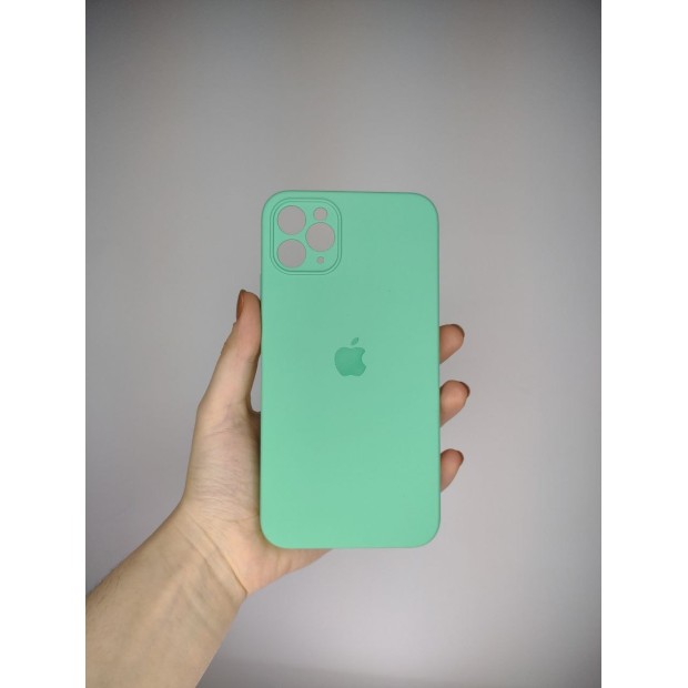 Силіконовий чохол Original Square RoundCam для Apple iPhone 11 Pro Max (49) Аквамарин.