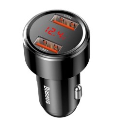 АЗП-адаптер Baseus Magic Digital Display CCMLC20A-01 QC3.0 45W 2USB (Чорний)