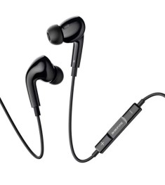 Провідні навушники-гарнітура вакуумні Borofone BM30 Pro (Чорний)