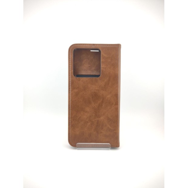 Чохол-книжка Leather Elegant Xiaomi Redmi Note 13 5G (Коричневий)