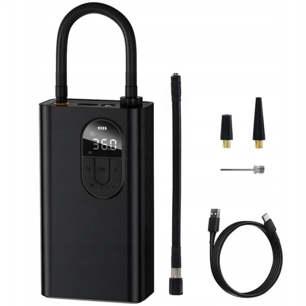 Автомобильный насос Baseus Energy Source Inflator Pump (Black) CRNL040001 Автомобильный насос Baseus Energy Source Inflator Pump (Black) CRNL040001