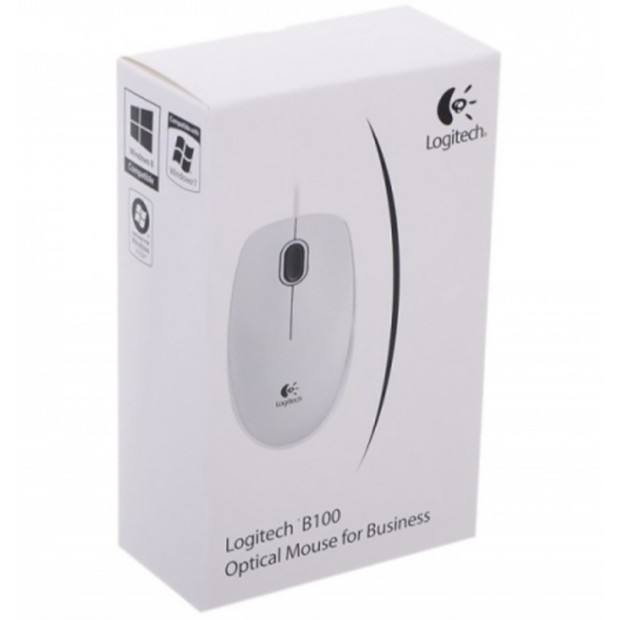 Мышь проводная Logitech B100 (910-003360) (White)