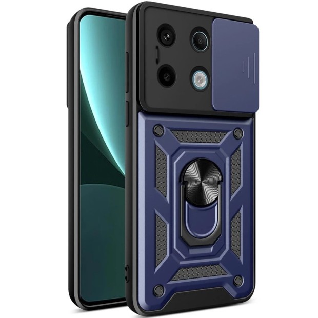 Бронь-чехол Ring Serge Armor Case Xiaomi Redmi Note 13 Pro 4G / Poco M6 Pro 4G (ShutCam) (Синий)