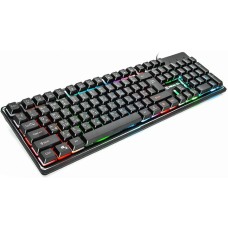 Клавіатура дротова ігрова REAL-EL Comfort 7011 з підсвіткою RGB (Чорний)