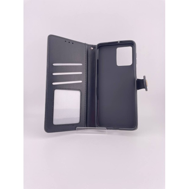 Leather Book Gallant Case for Motorola Moto G54 (Black)