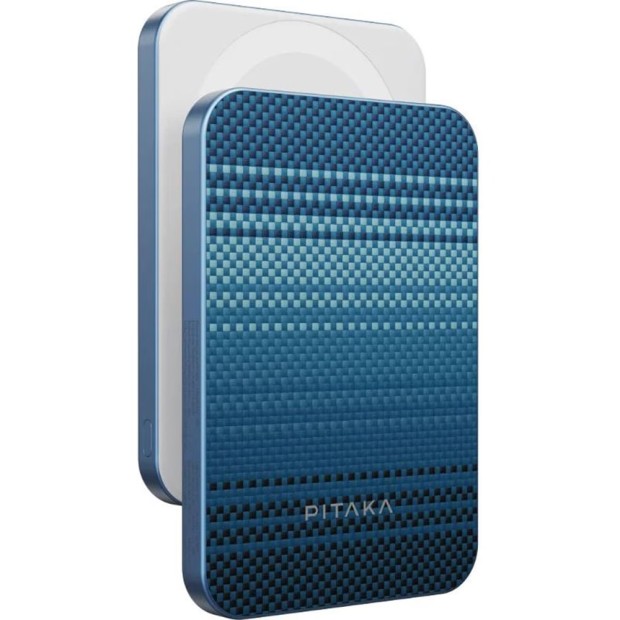 Беспроводной аккумулятор Pitaka Aramid Fiber Magnetic Qi2 10000 mAh (Moonrise)
