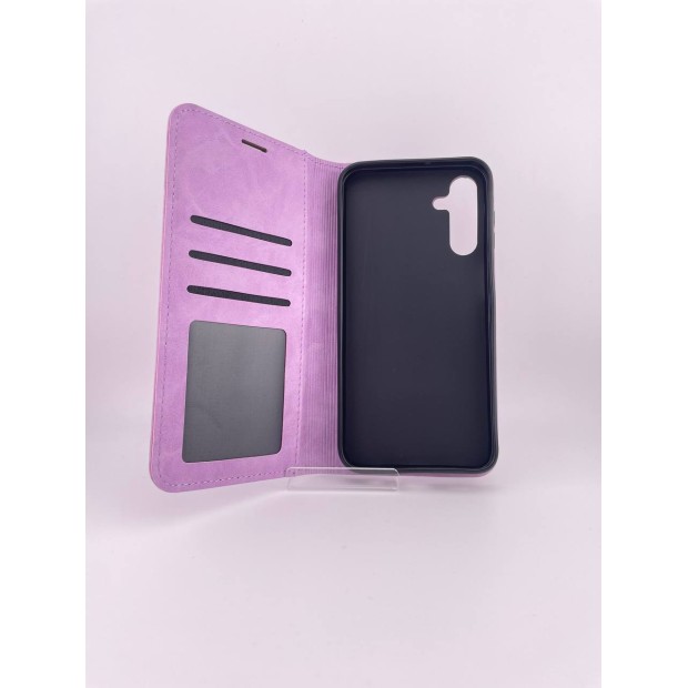 Чехол-книжка Leather Elegant Samsung Galaxy A15 (Тёмная фиалка)