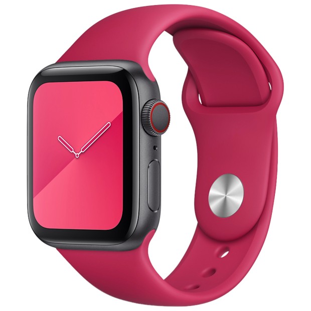 Ремешок Apple Watch Silicone 38 / 40mm (04) Rose Red