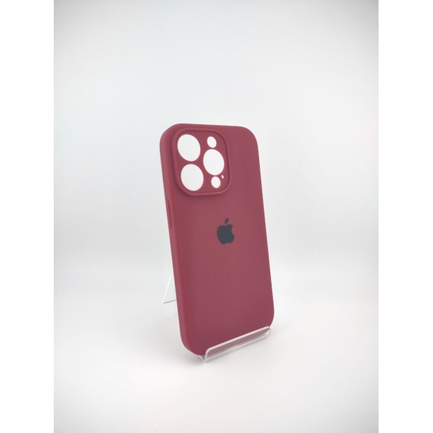 Оригінальний силіконовий чохол RoundCam для Apple iPhone 14 Pro (57) Marsala