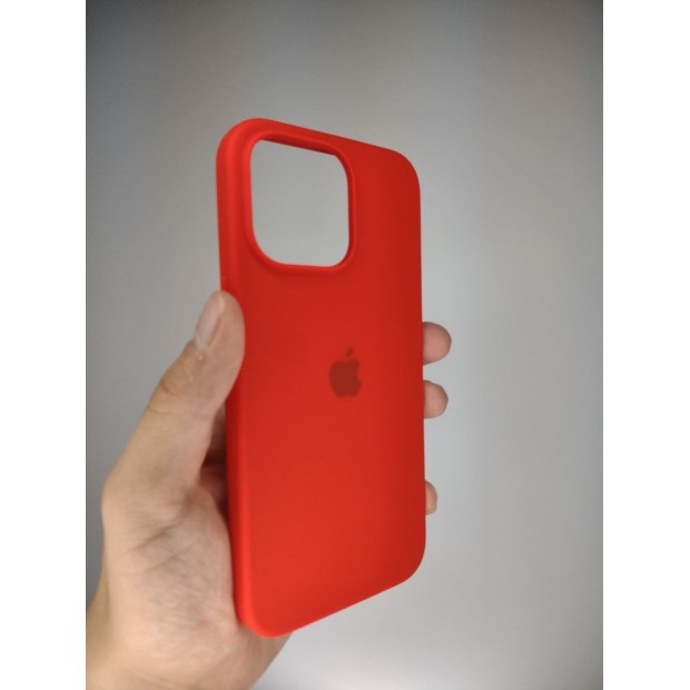 Силіконовий оригінальний круглий чохол для Apple iPhone 15 Pro Max (05) Product RED