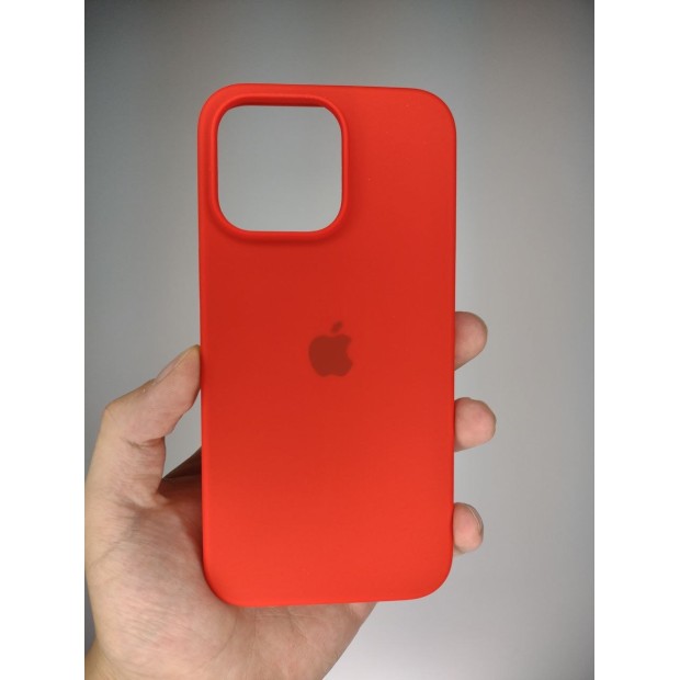 Силіконовий оригінальний круглий чохол для Apple iPhone 15 Pro Max (05) Product RED
